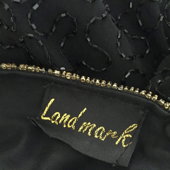 LANDMARK Gold/Black Beaded Silk Dress - Picture 5 of 6